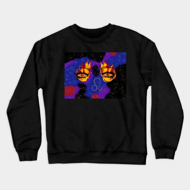 Leo the fire sign Crewneck Sweatshirt by Orchid's Art